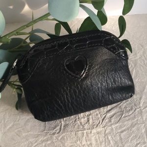 Brighton Retired Black Leather Domed Coin Purse